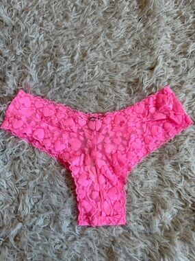 NWT The Lacie Victoria’s Secret Pink Heart Lace Cheeky VTG Y2K XSmall